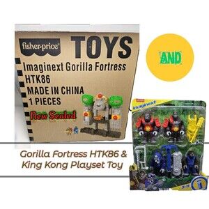 Fisher Price Imaginext Gorilla Fortress HTK86 & Boss Level Army Pack 2 Pack